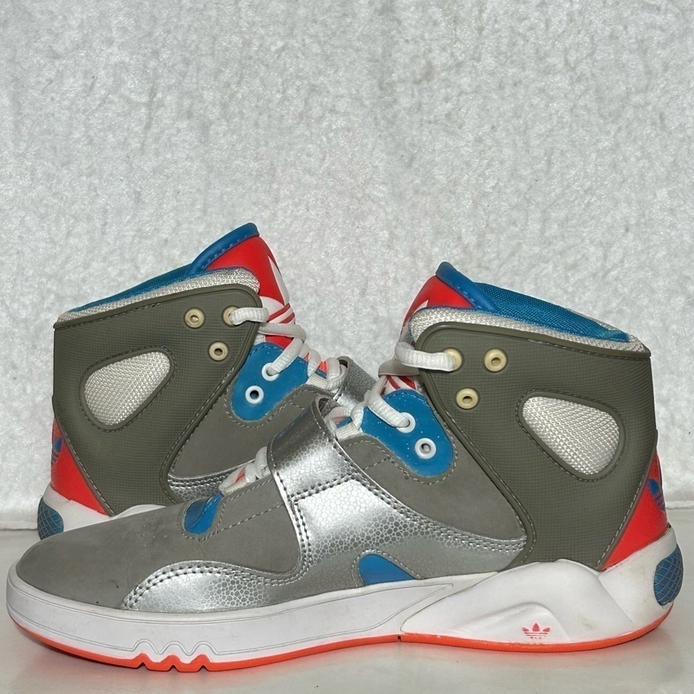 Adidas Womens Grey Roadhouse High Top Basketball Athletic Sneakers Shoes SZ US 6 - Picture 7 of 11
